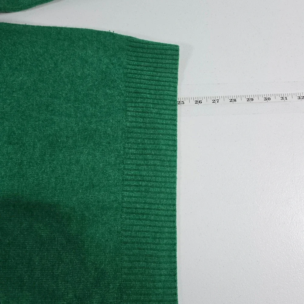 Banana Republic Mens Green Merino Wool Blend Crewneck Sweater Medium 14920